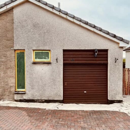 Side of the house and garage before painting