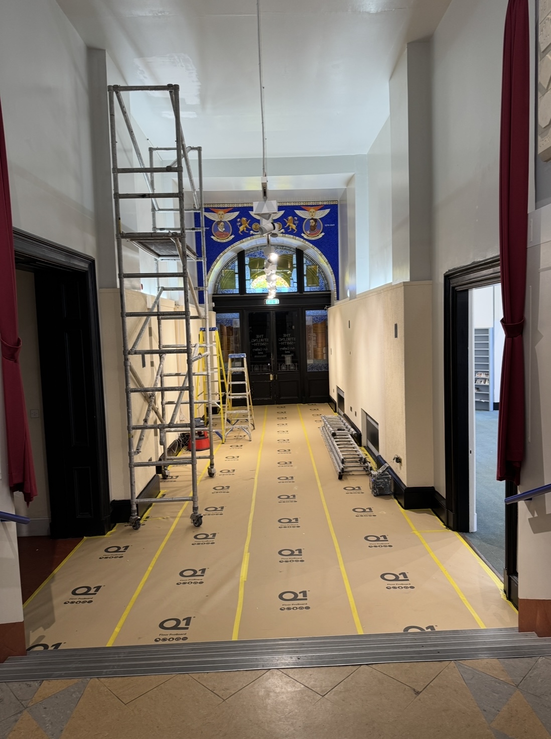 Commercial hallways painting in progress